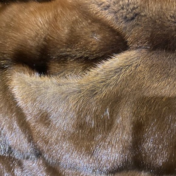Jean Claude Jitrois Genuine Mink  Fur Coat Medium Length Dark Brown Size XL US/4 - Picture 15 of 16